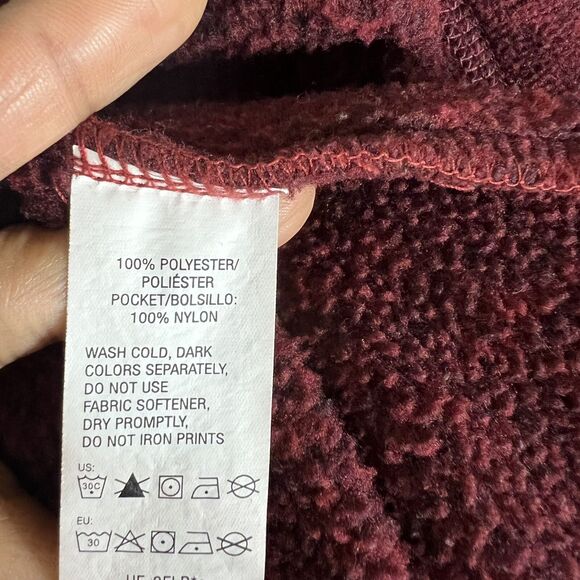 G.H. Bass & Co Explorer Burgundy Fleece 1/4 Zip Pullover Large - Picture 6 of 8